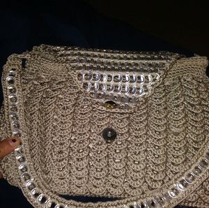 Crocheted knit bag